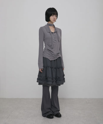 Asymmetrical Draped Shirt (FL-186)