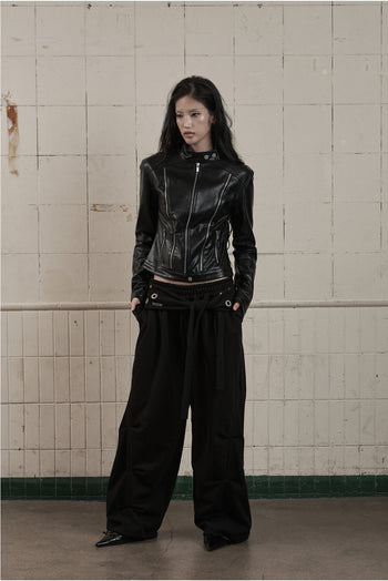 AS YOU ARE - FAKE SLIM LEATHER JACKET J-A109