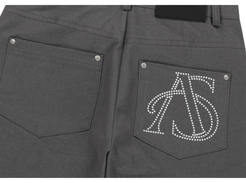 AS YOU ARE -  SIDE TUCK BOOT-CUT PANTS (灰色) P-A249
