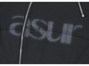 AS YOU ARE - FACADE LOGO HIGH-NECK ZIP-UP (黑色) J-A108