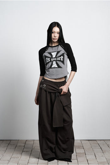 AS YOU ARE -  TIE BELT SWEATPANTS (炭灰) P-A250