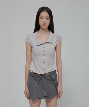 FLARE UP - Asymmetrical Layered Mini Skirt 不對稱層疊迷你裙 P-F211