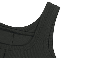 AS YOU ARE - WRAPPED TIDE SLEEVELESS (黑色) T-A1141