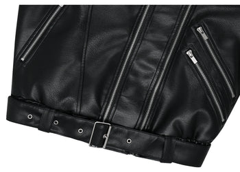 AS YOU ARE - HIDE SNAP LEATHER JACKET(黑色) J-A110