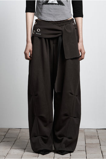 AS YOU ARE -  TIE BELT SWEATPANTS (炭灰) P-A250