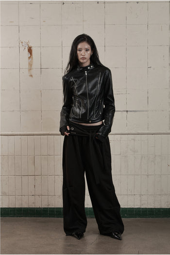 AS YOU ARE - FAKE SLIM LEATHER JACKET J-A109