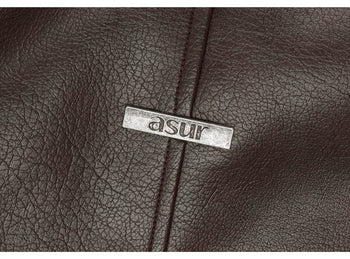 AS YOU ARE - HIDE SNAP LEATHER JACKET(棕色) J-A110