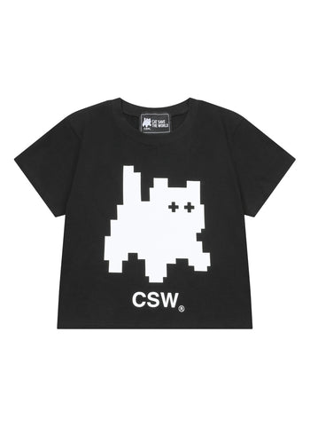 CSW - MELTING SIGNATURE BIG LOGO CROP T T-C210