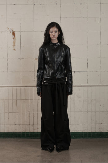AS YOU ARE - FAKE SLIM LEATHER JACKET J-A109