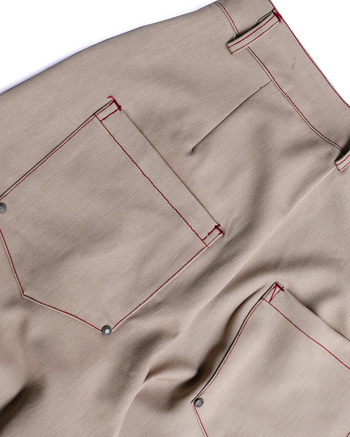 《NEVERLAND》2026.08 Rivet Suit Khaki Pants P-N179