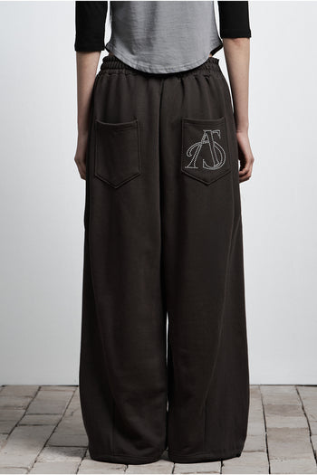 AS YOU ARE -  TIE BELT SWEATPANTS (炭灰) P-A250