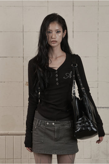 AS YOU ARE - BELTED BIG SHOULDER BAG (黑色) AC-A236