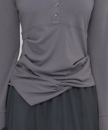Asymmetrical Draped Shirt (FL-186)