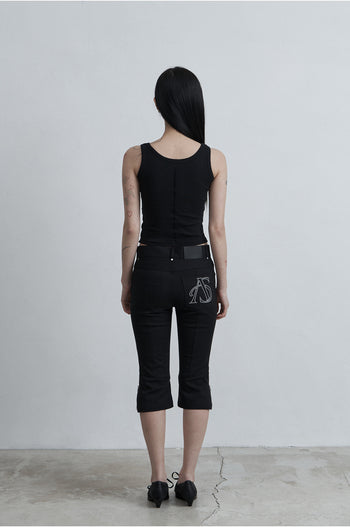 AS YOU ARE - WRAPPED TIDE SLEEVELESS (黑色) T-A1141