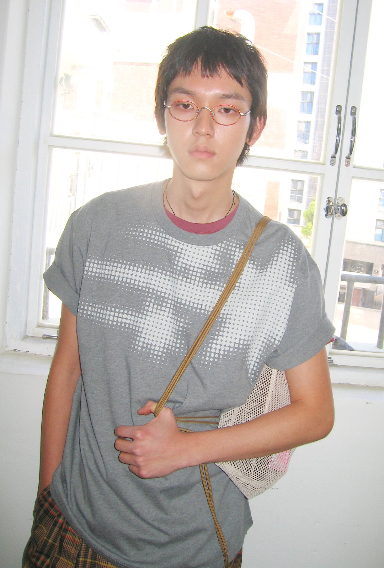 NICEGHOSTCLUB - 3STAR HALFTONE TEE 像素圖案T恤 [灰色] T-N230