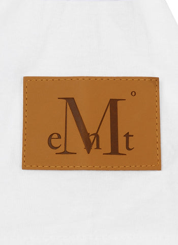 MUCENT X COIRIS MARINAE SIDE LEATHER PATCH HALF T (白色）T-C1041