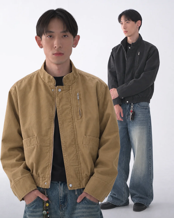 短寬縮口立領夾克外套 J-G115