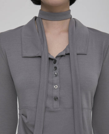 Asymmetrical Draped Shirt (FL-186)