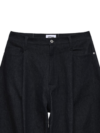 6CRAYON 11.3oz Wide-Leg Baggy Denim Pants 牛仔長褲 (深藍色) P-C159