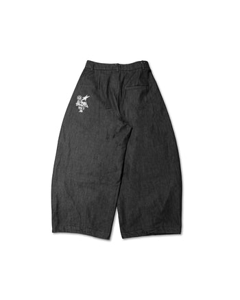 原牛寬鬆氣球牛仔褲