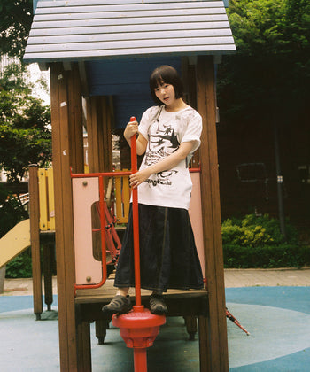 NICEGHOSTCLUB - TORNADO LOGO  PIGMENT TEE [白色] T-N1020