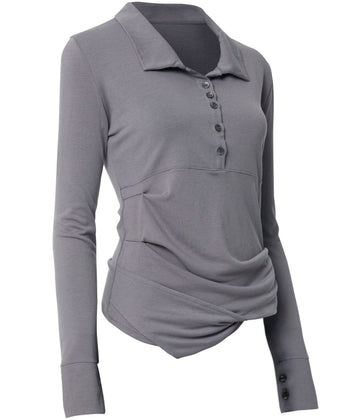 Asymmetrical Draped Shirt (FL-186)