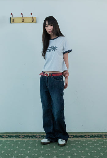 NICEGHOSTCLUB -RUSH 3STAR BASIC RINGER TEE 基本款圓領T恤 [白色] T-N217