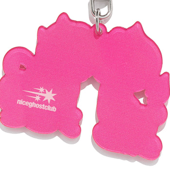 NICEGHOSTCLUB -DEVIL GIRL ACRYLIC KEYCHAIN 惡魔少女亞克力鑰匙[粉紅色] AC-N180