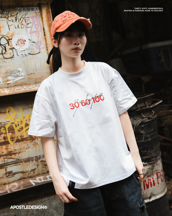 Apostle - SOM-03 "A HUNDRED TIMES" Graphic TEE - White