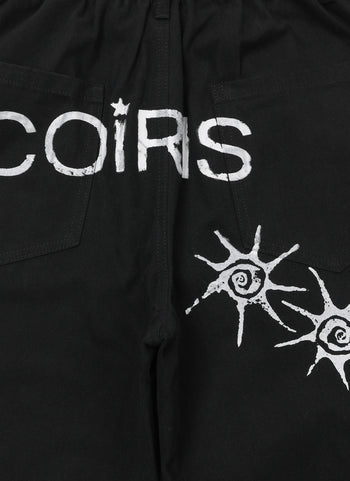 COIRIS - DREN BACK DIRTY LOGO 降落傘褲 [黑色] P-C157