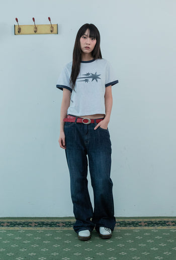NICEGHOSTCLUB -RUSH 3STAR BASIC RINGER TEE 基本款圓領T恤 [白色] T-N217