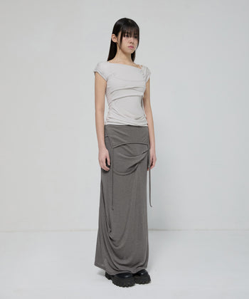 FLARE UP - Layered Bustier T-Shirt 疊層胸衣T卹 T-F1090 (白色)