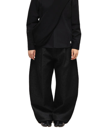 6CRAYON 11.3oz Wide-Leg Baggy Denim Pants 牛仔長褲 (黑色) P-C159