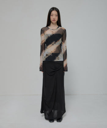 FLARE UP - Sheer Mesh Long Sleeve 透視網紗長袖 T-F1098