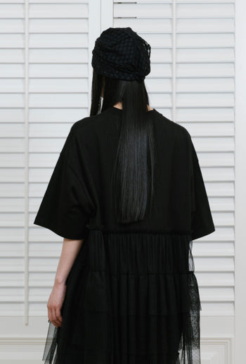 NICEGHOSTCLUB - ffats dot mesh turban beanie [黑色] AC-N67