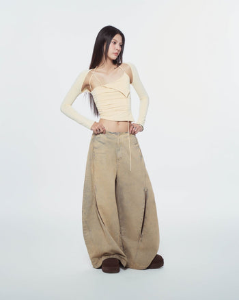 BUNNYHILL -T-B178 SANSA LONG SLEEVE TOP 長袖斜裁上衣