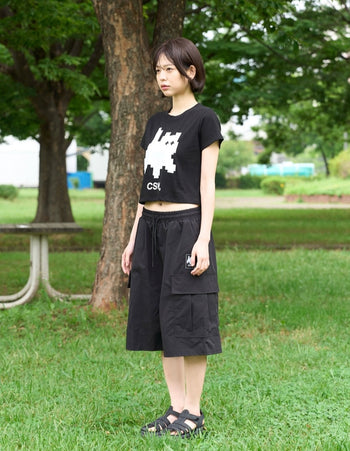 CSW - MELTING SIGNATURE BIG LOGO CROP T T-C210