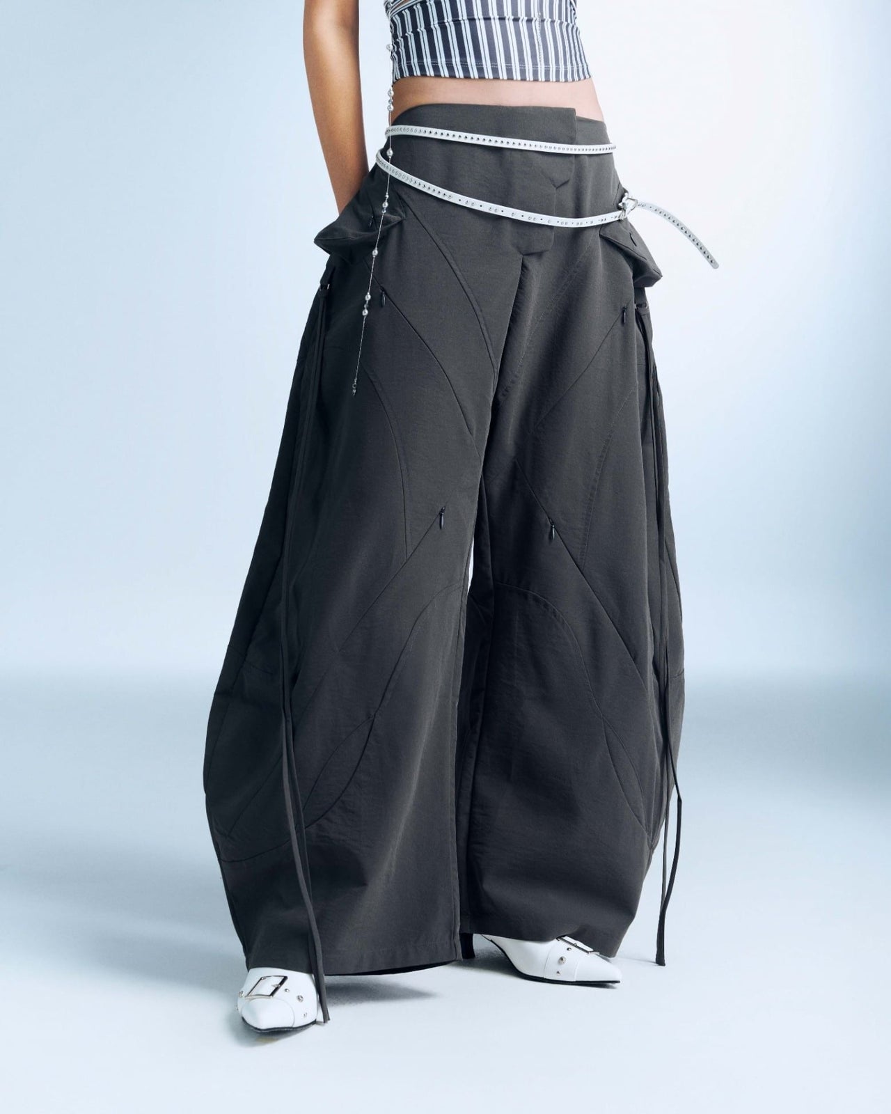 BUNNYHILL - P-B133 SALVIUS PANTS 寬版直筒長褲 (灰色)