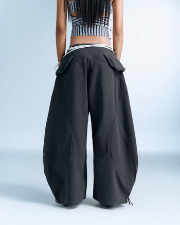 BUNNYHILL - P-B133 SALVIUS PANTS 寬版直筒長褲 (灰色)