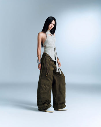 BUNNYHILL - P-B135 DESMOND PANTS 立體拼接長褲