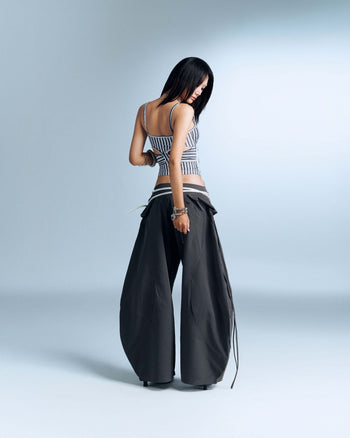 BUNNYHILL - P-B133 SALVIUS PANTS 寬版直筒長褲 (灰色)