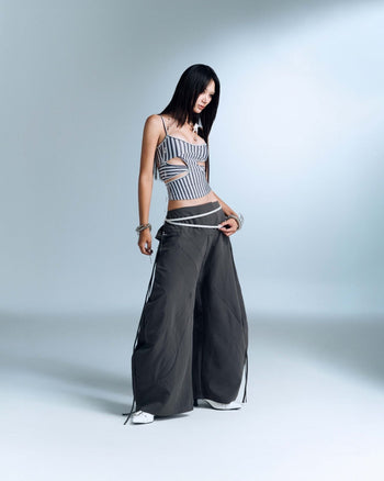 BUNNYHILL - P-B133 SALVIUS PANTS 寬版直筒長褲 (灰色)