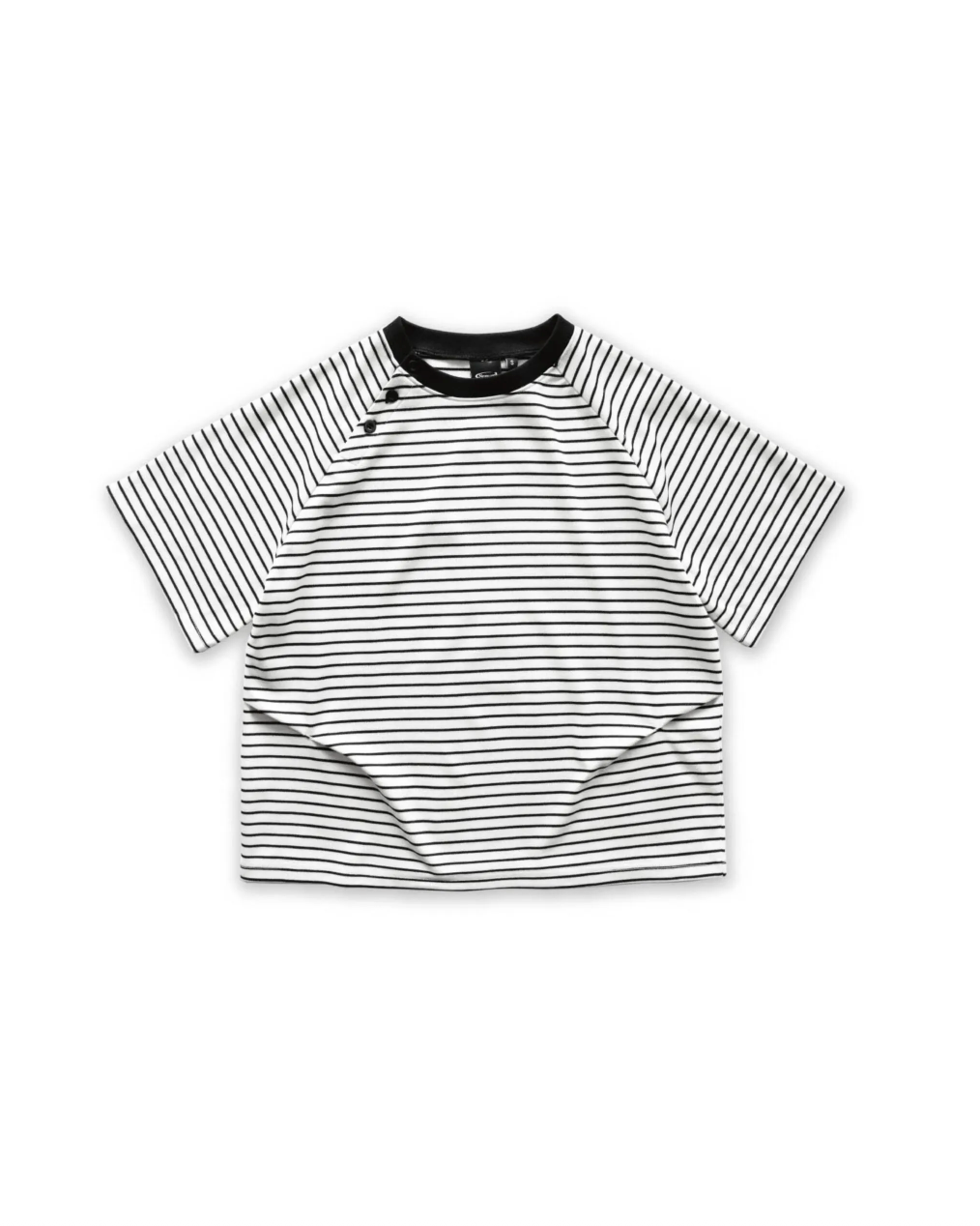 《NEVERLAND 》T-N173 Button Stripe TEE 條紋鈕扣上衣