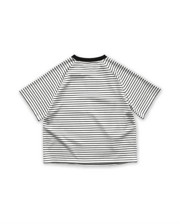 《NEVERLAND 》T-N173 Button Stripe TEE 條紋鈕扣上衣