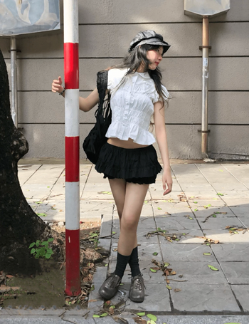 UYU.label 蓬鬆喇叭裙短褲 P-N208