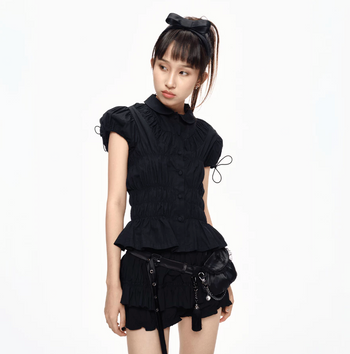UYU.label 女士泡泡袖襯衫 T-Q1082
