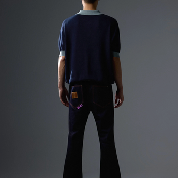 NEISH - Fracture Hook Knit shirt (深藍色) T-T1138