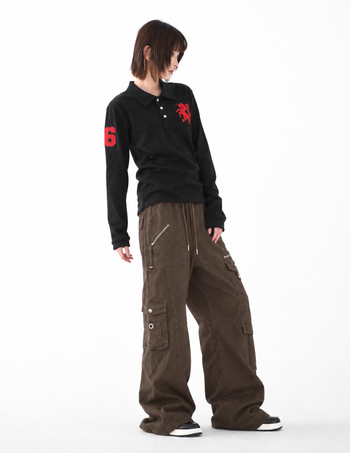 小馬刺繡翻領polo長袖 T-U1155