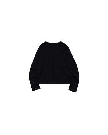 T-E155 E’TREALOUEST 25AW 亨利領華夫格長袖