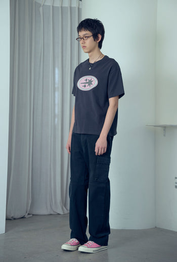 NICEGHOSTCLUB - OVAL 3STAR LOGO TEE 橢圓圖案T恤 [炭灰] T-N228